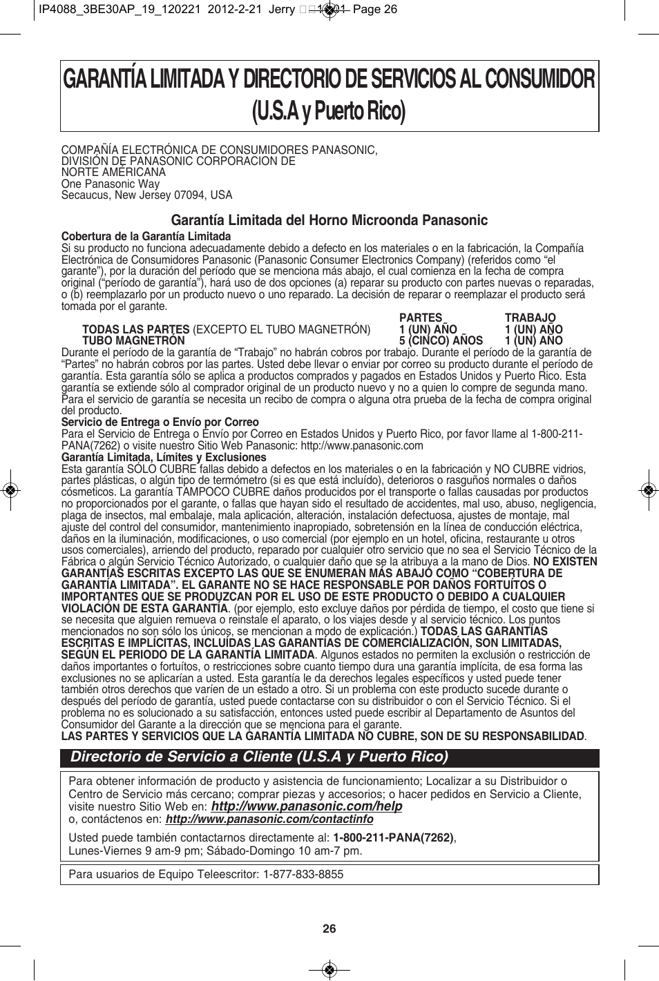 Panasonic NN-SD962S User Manual | Page 58 / 60