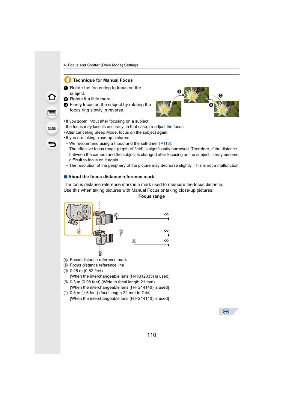 P110) | Panasonic DMC-GH4KBODY User Manual | Page 110 / 420
