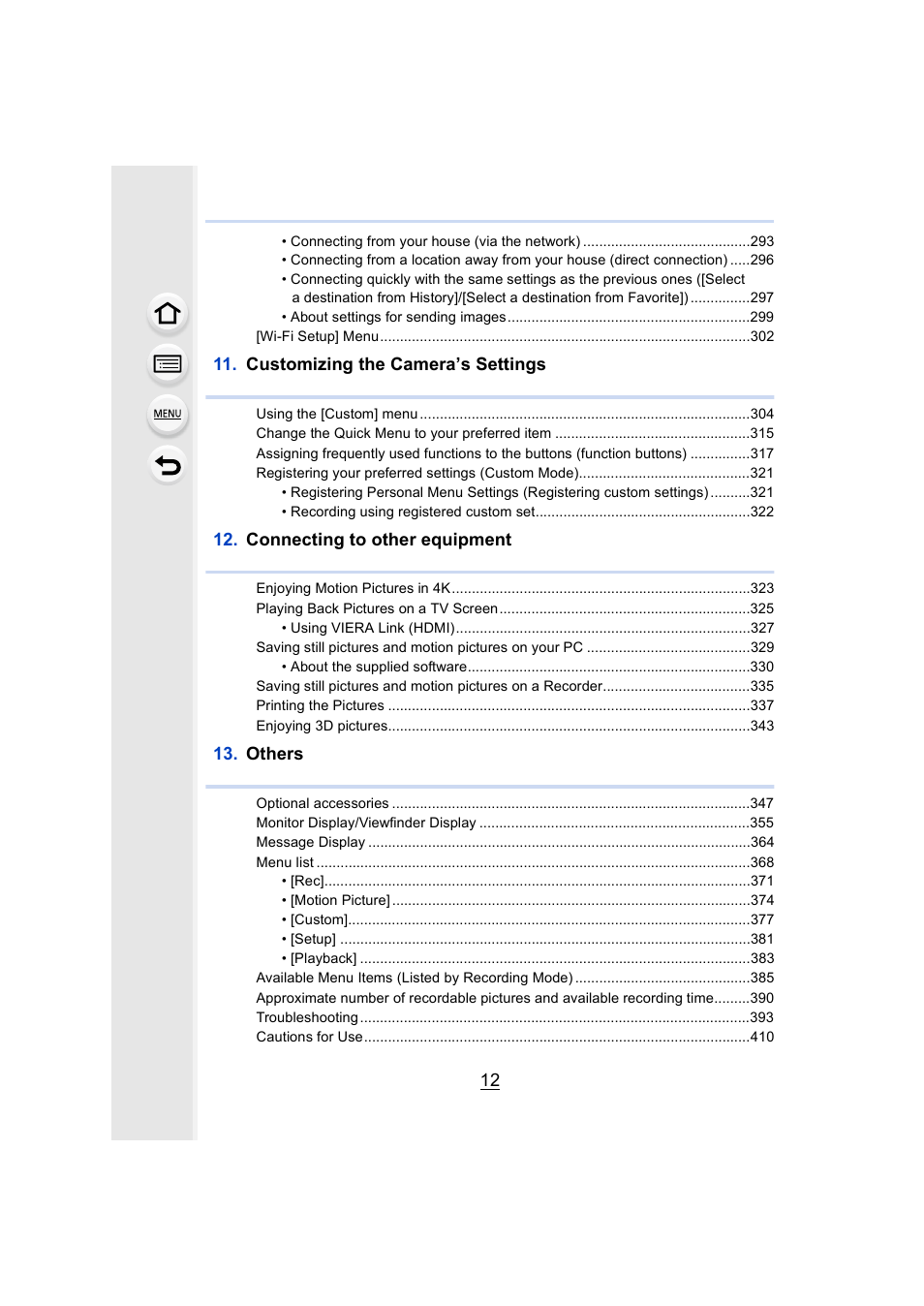 Panasonic DMC-GH4KBODY User Manual | Page 12 / 420
