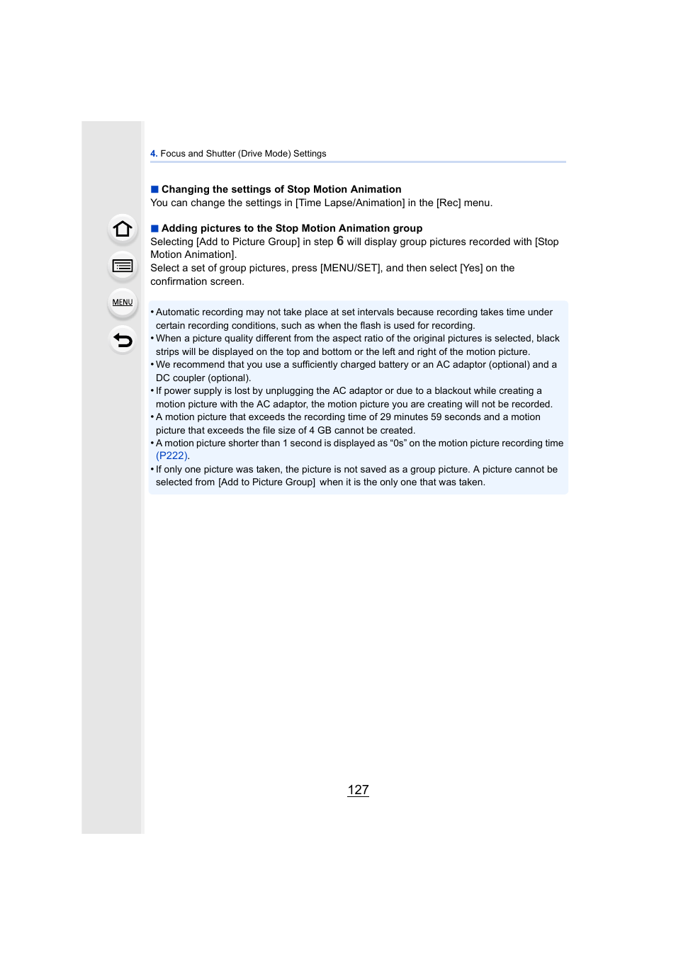 Panasonic DMC-GH4KBODY User Manual | Page 127 / 420
