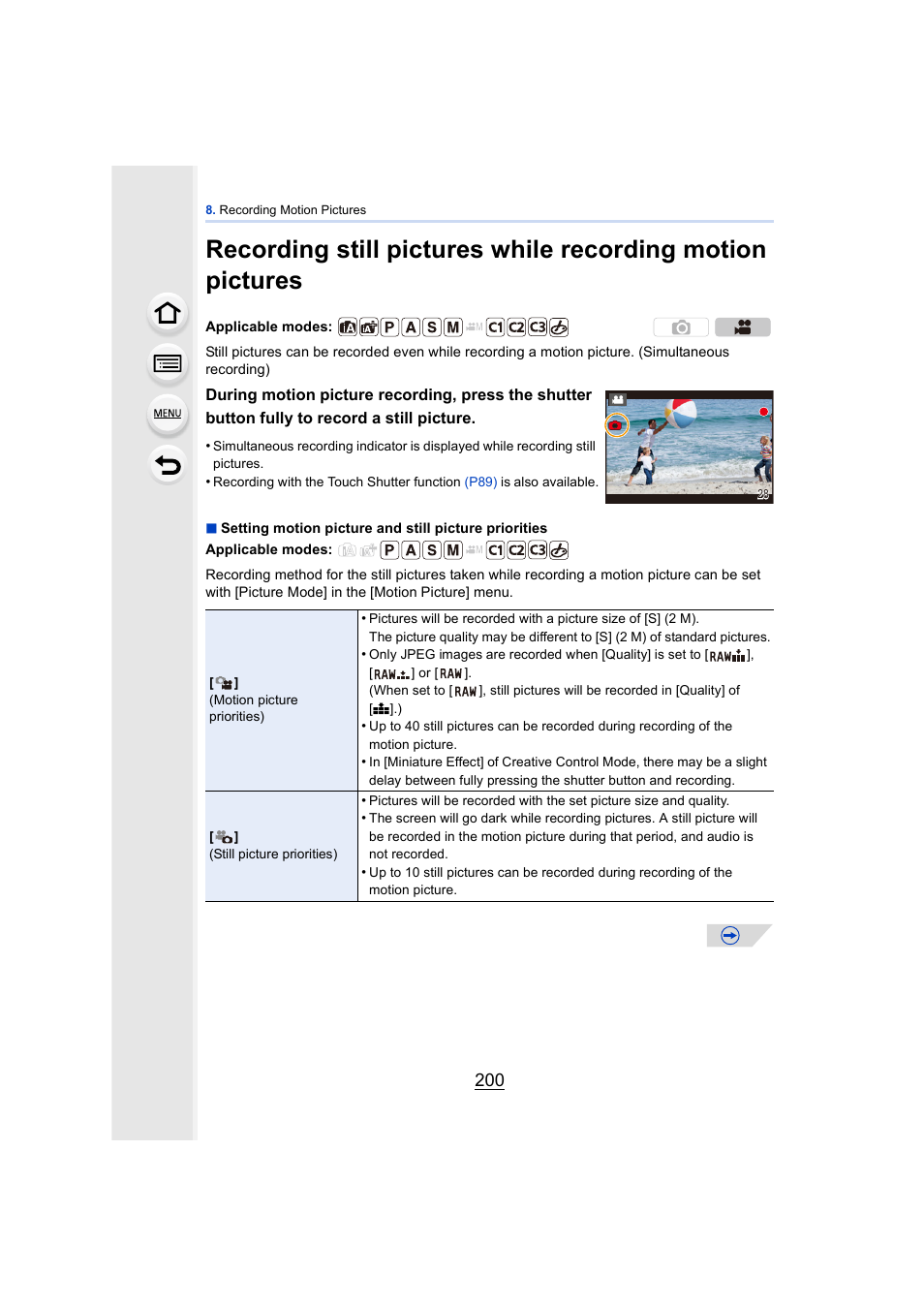 P200, P200) | Panasonic DMC-GH4KBODY User Manual | Page 200 / 420