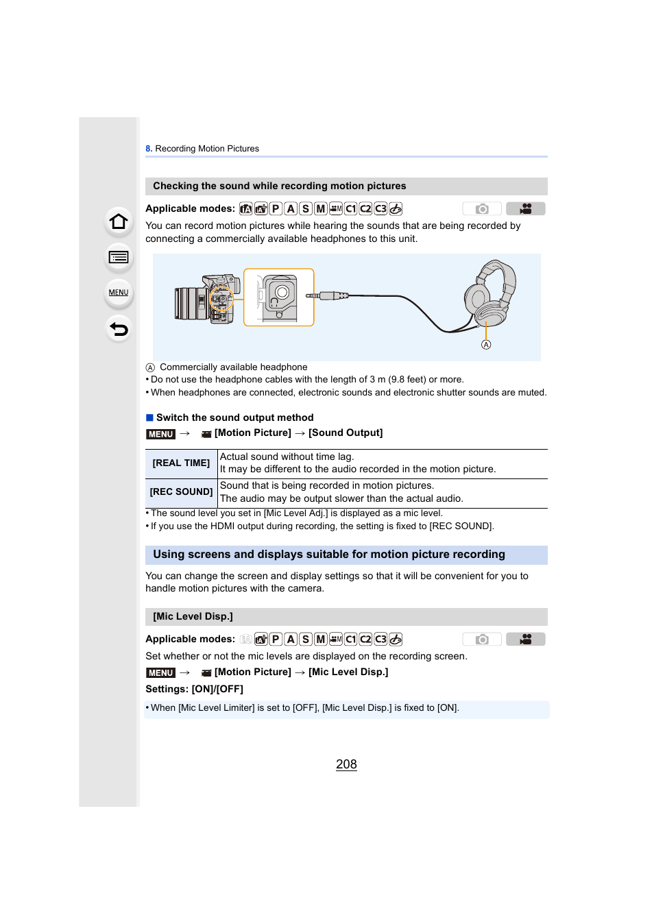 P208 | Panasonic DMC-GH4KBODY User Manual | Page 208 / 420