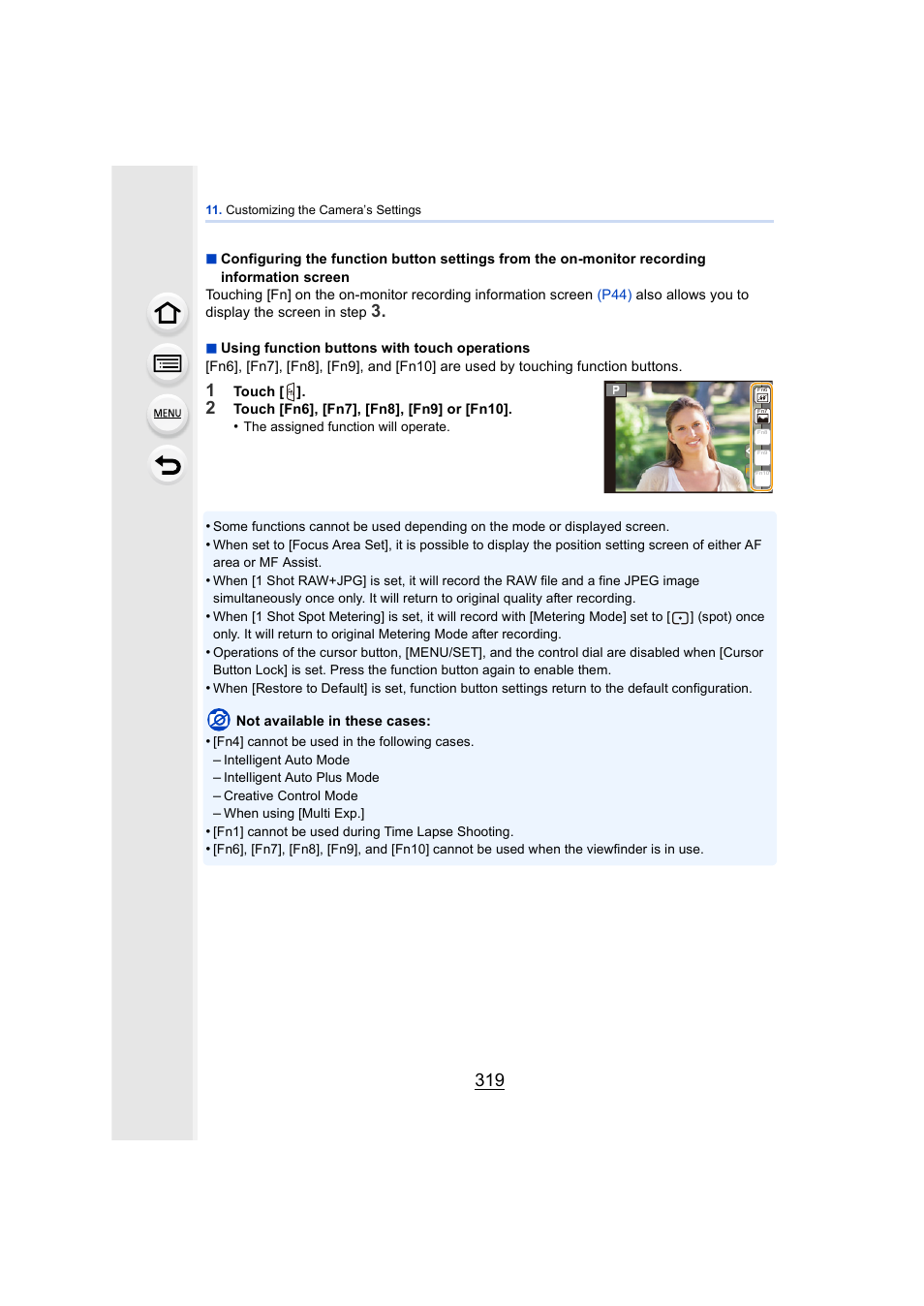 P319) | Panasonic DMC-GH4KBODY User Manual | Page 319 / 420