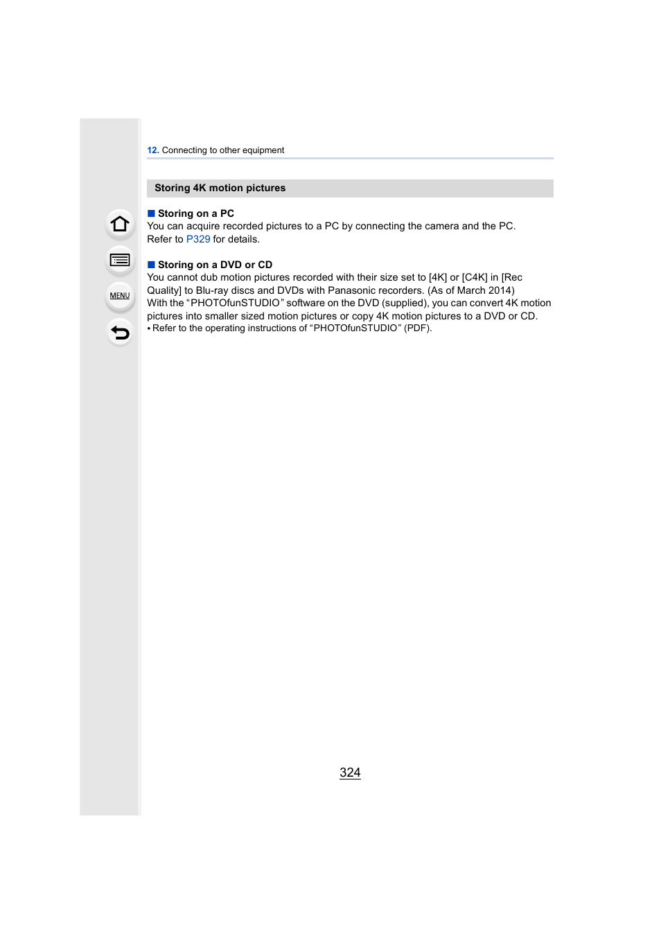 Panasonic DMC-GH4KBODY User Manual | Page 324 / 420