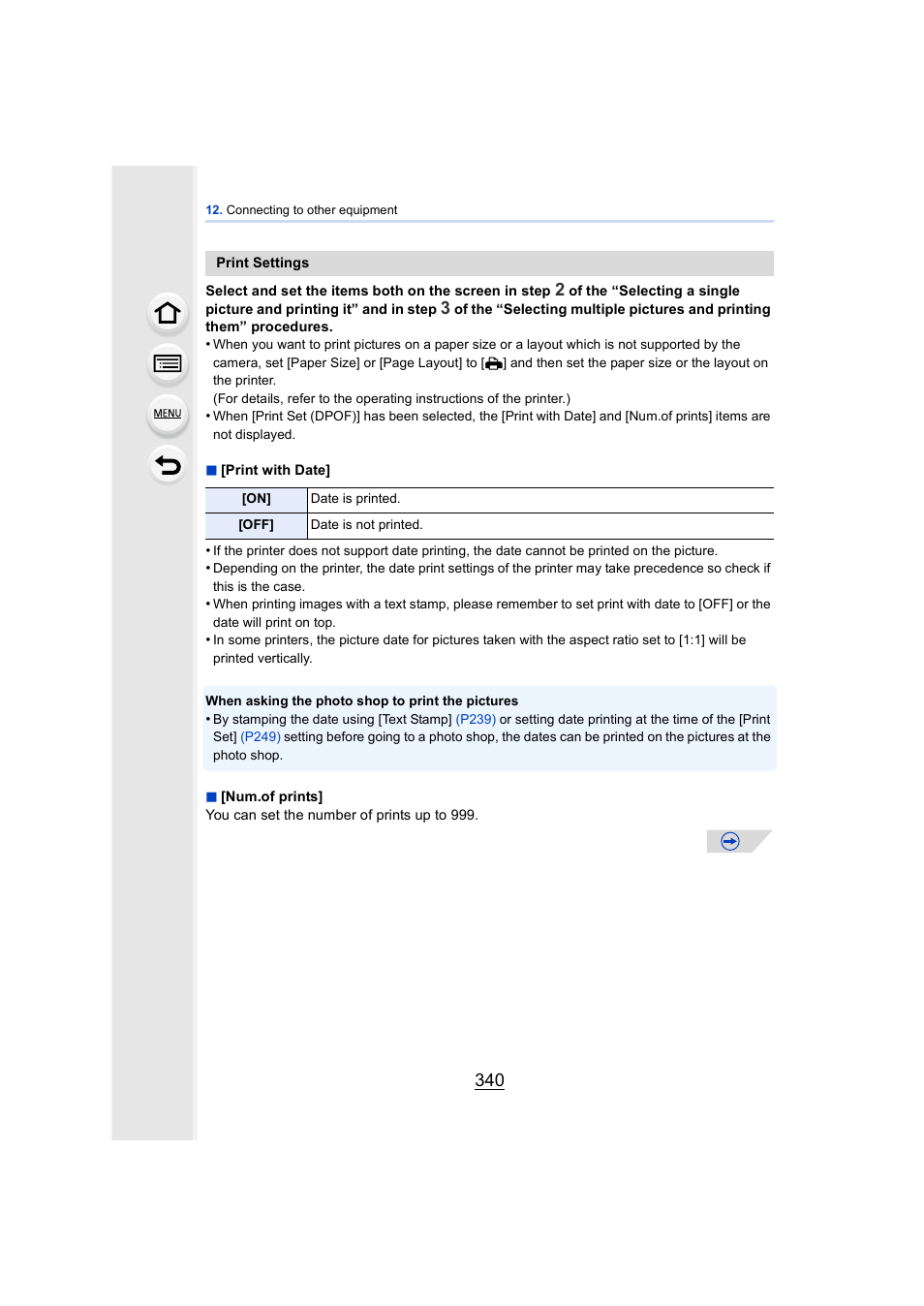 P340 | Panasonic DMC-GH4KBODY User Manual | Page 340 / 420
