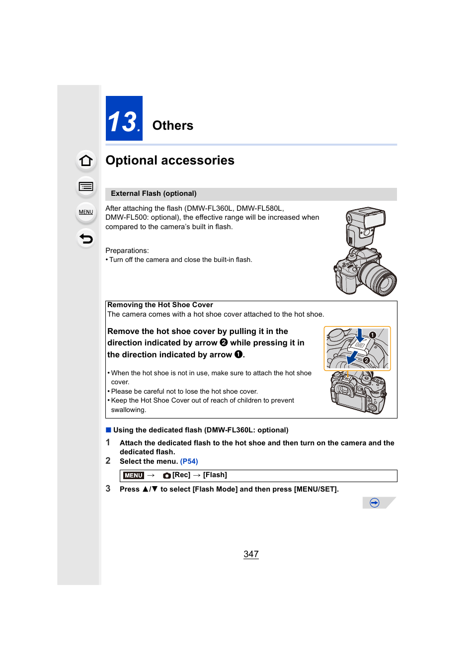 Others, Optional accessories, P347) | P347, Others optional accessories | Panasonic DMC-GH4KBODY User Manual | Page 347 / 420