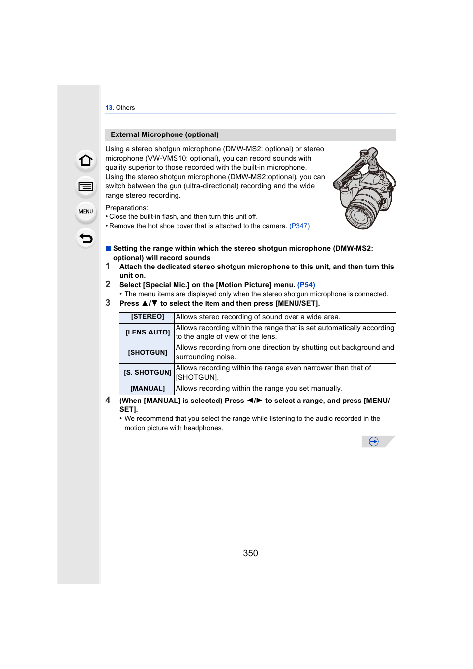 P350), R to, P350 | Panasonic DMC-GH4KBODY User Manual | Page 350 / 420
