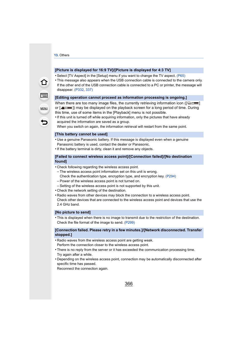 P366) | Panasonic DMC-GH4KBODY User Manual | Page 366 / 420