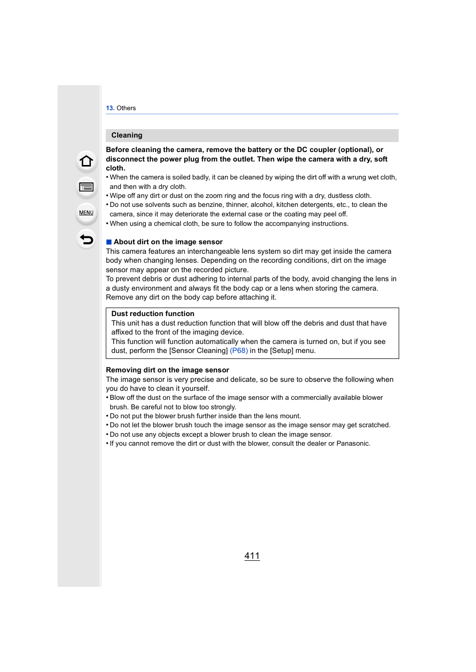 P411), P411 | Panasonic DMC-GH4KBODY User Manual | Page 411 / 420