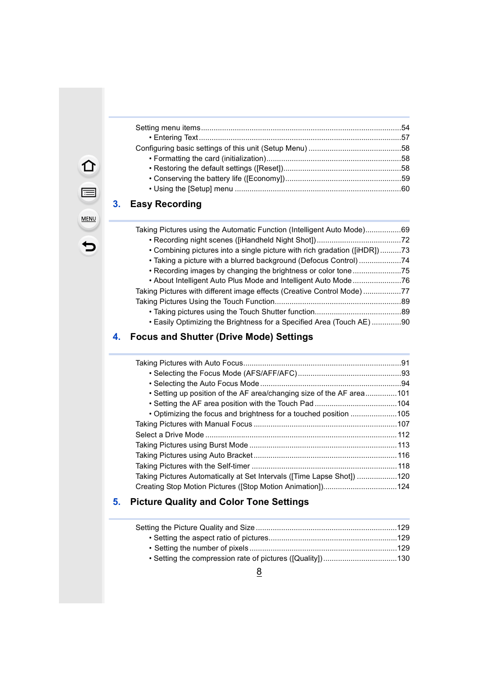 Panasonic DMC-GH4KBODY User Manual | Page 8 / 420