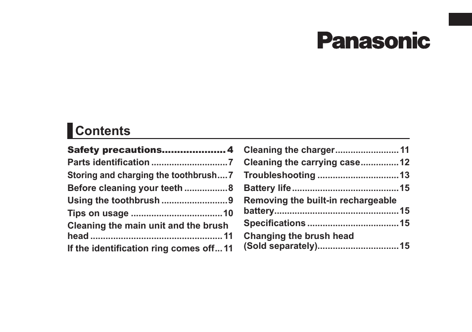 Panasonic EW-DL82-W User Manual | Page 3 / 64