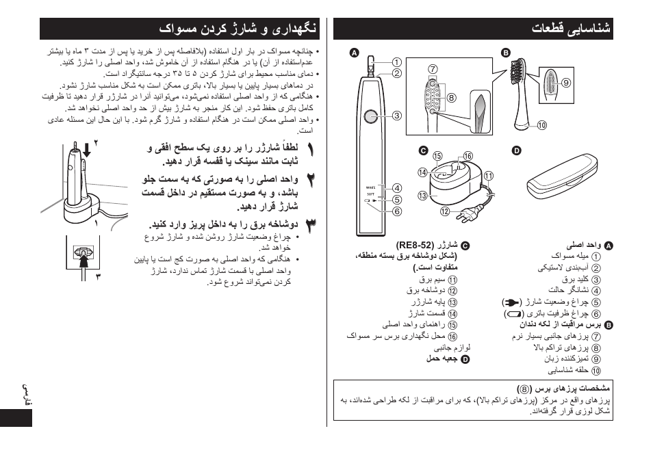 تاعطقیياسانش, کاوسمندرکژراشویرادهگن | Panasonic EW-DL82-W User Manual | Page 58 / 64