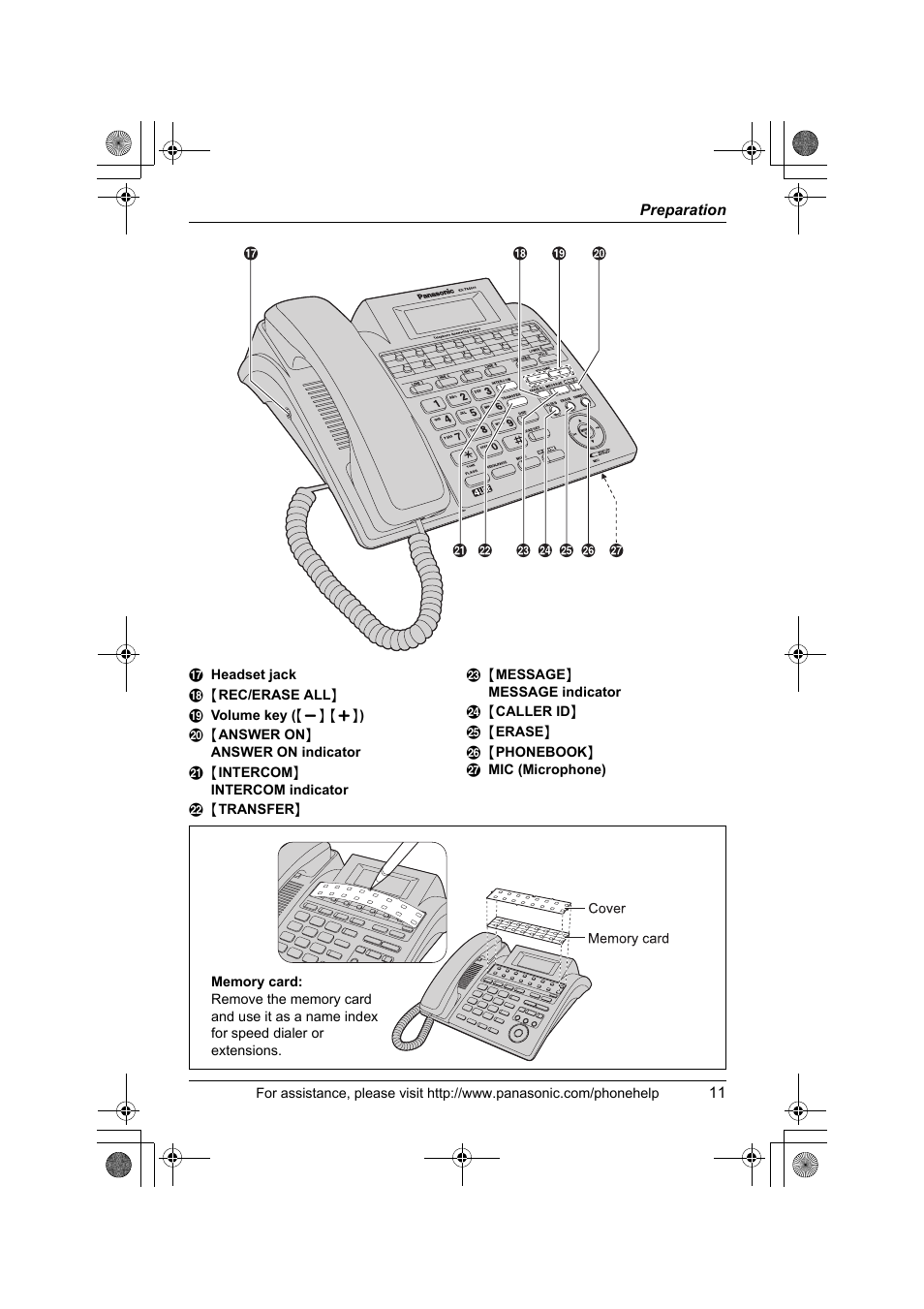 Panasonic KX-TS4300B User Manual | Page 11 / 84