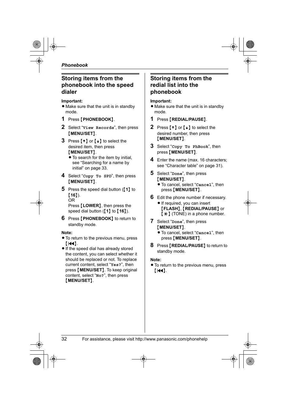 Panasonic KX-TS4300B User Manual | Page 32 / 84