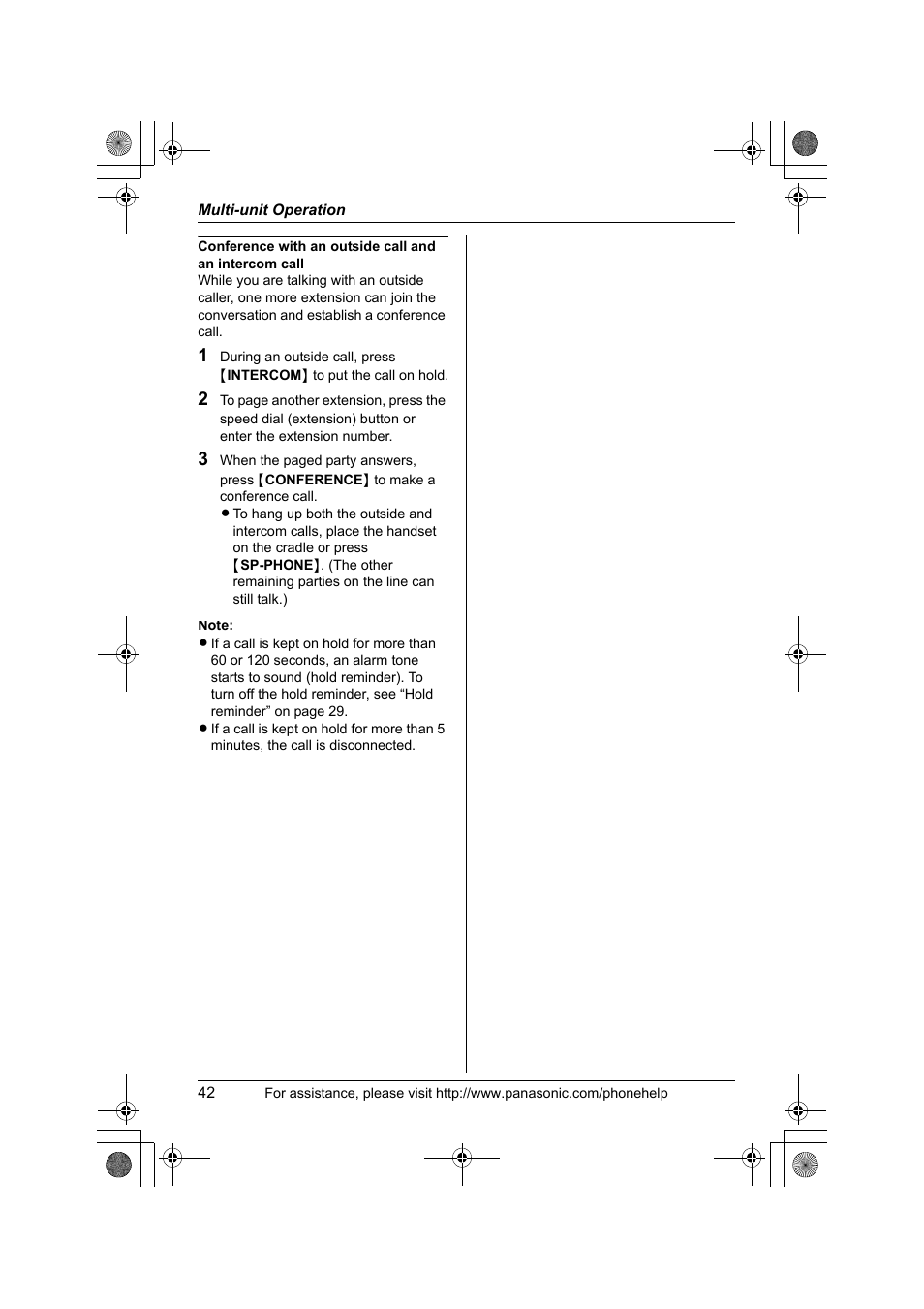 Panasonic KX-TS4300B User Manual | Page 42 / 84