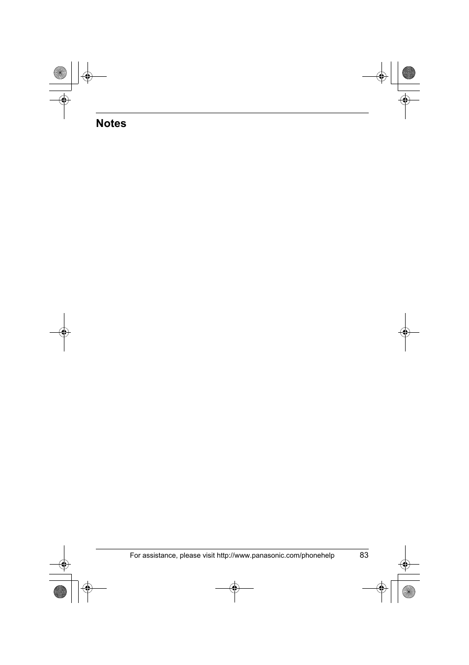 Panasonic KX-TS4300B User Manual | Page 83 / 84