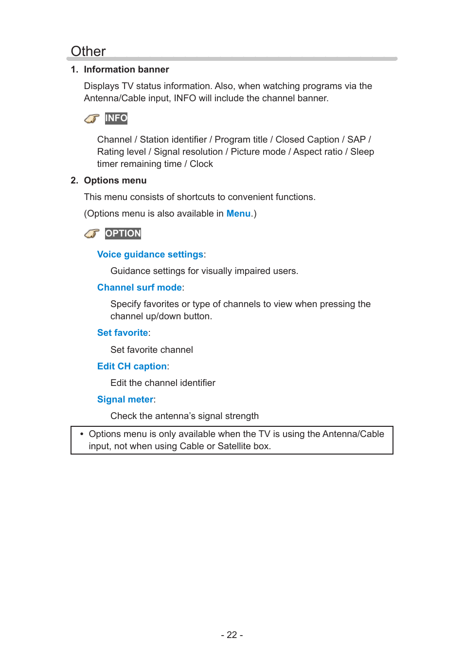 Other, Other 22 | Panasonic TC-50AS650UE User Manual | Page 22 / 183