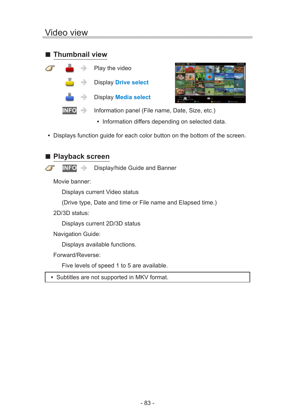 Video view | Panasonic TC-50AS650UE User Manual | Page 83 / 183