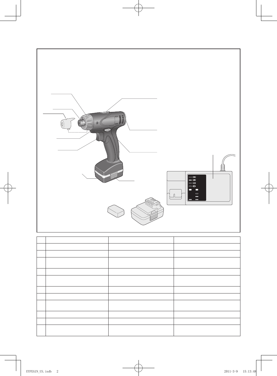 J) (k) (b) (a) (h) (i) (c) (e) (d) (f) (g) (l) | Panasonic EYFEA1N2S User Manual | Page 2 / 46