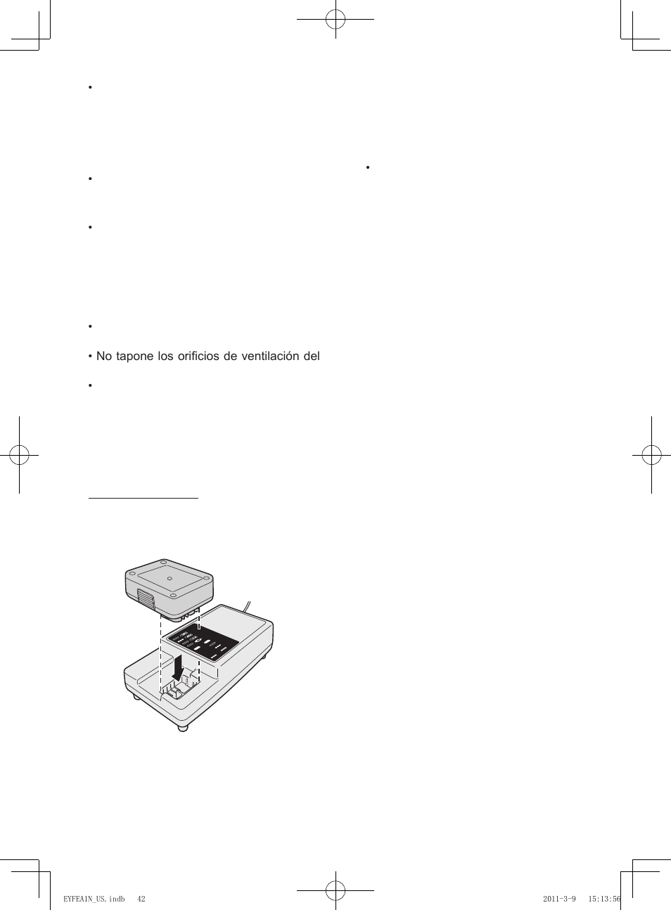 Nota | Panasonic EYFEA1N2S User Manual | Page 42 / 46