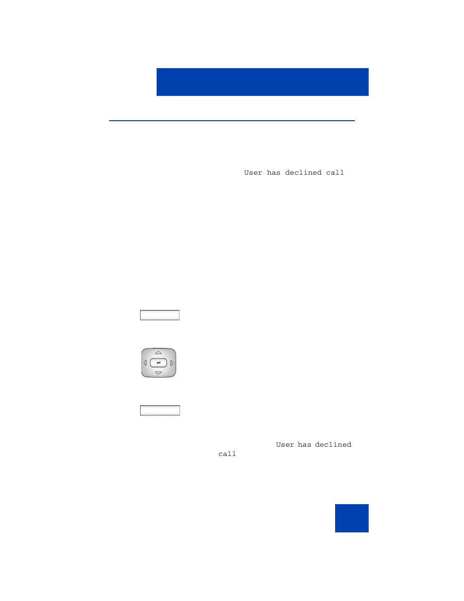 Declining an incoming call, Declining an incoming call” on | Avaya NN43112-101 User Manual | Page 137 / 400