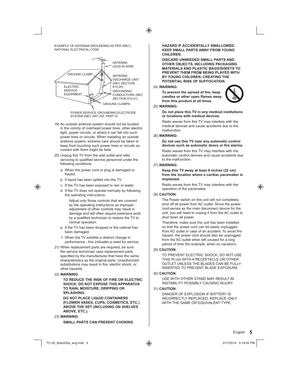 Panasonic TC-60AS530U User Manual | Page 5 / 24