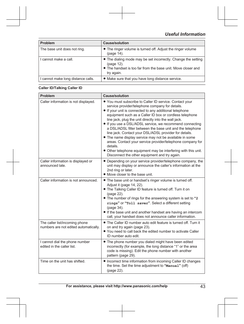Panasonic KX-TG6672B User Manual | Page 43 / 56
