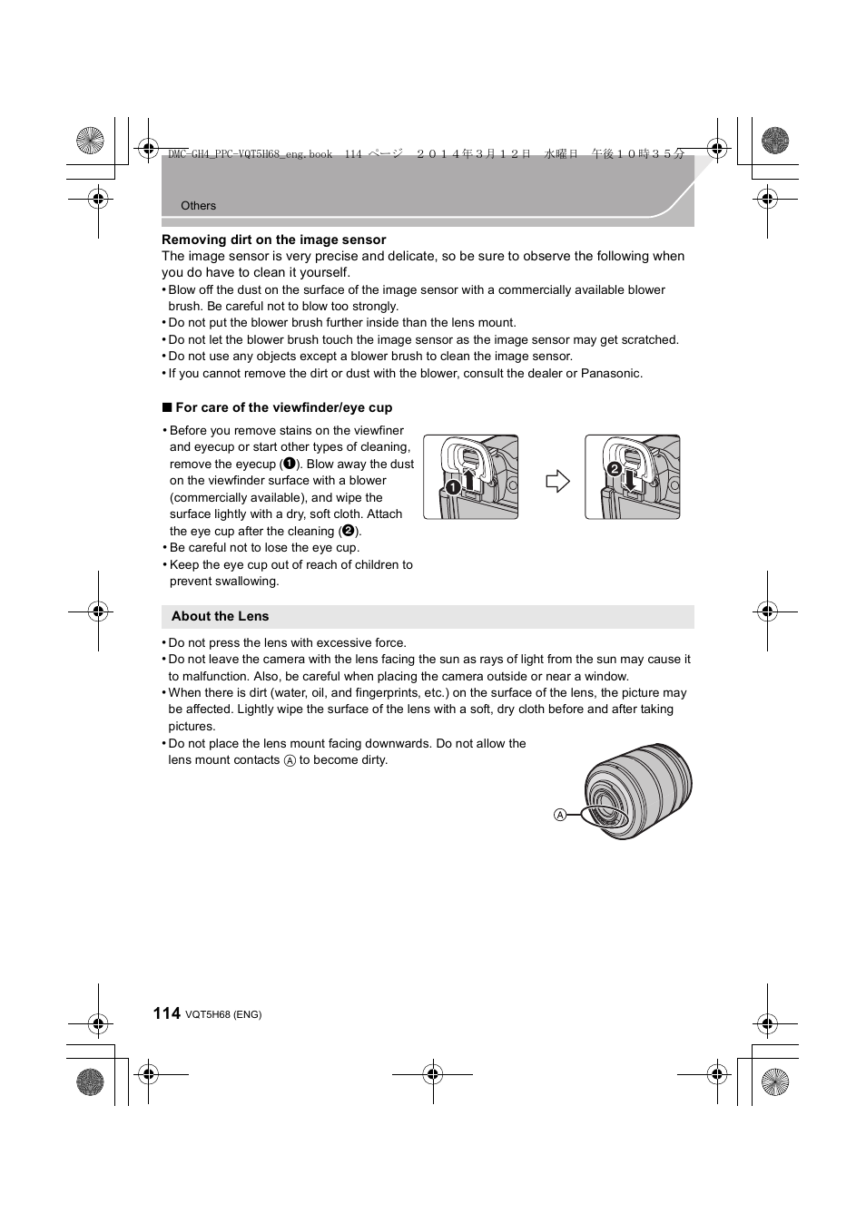 Panasonic DMC-GH4KBODY User Manual | Page 114 / 132