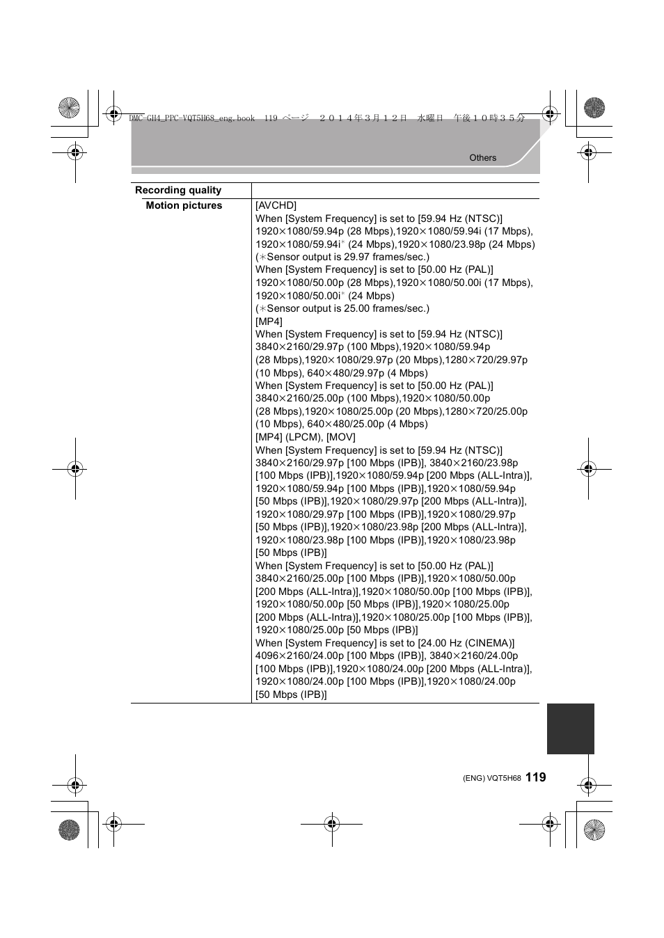 Panasonic DMC-GH4KBODY User Manual | Page 119 / 132