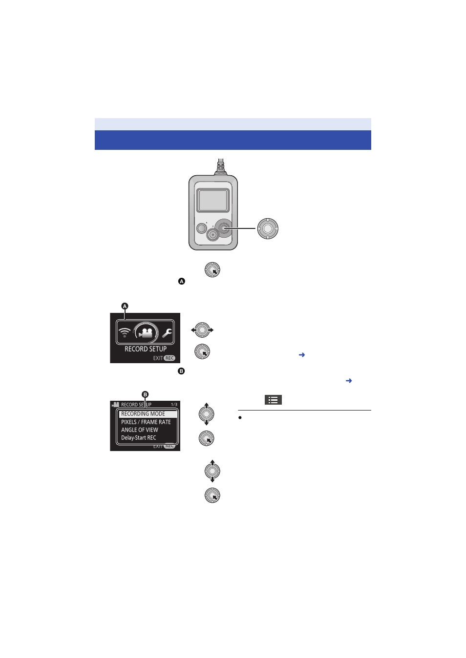 Using the menu screen, L 18 | Panasonic HX-A500H User Manual | Page 18 / 95