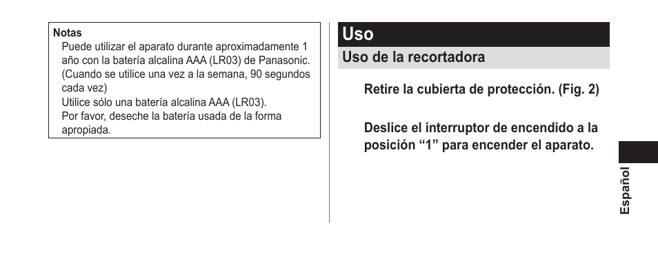 Panasonic ER-GN25VP User Manual | Page 27 / 42