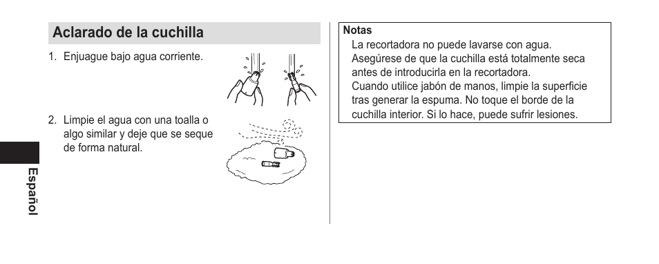 Aclaradodelacuchilla | Panasonic ER-GN25VP User Manual | Page 30 / 42