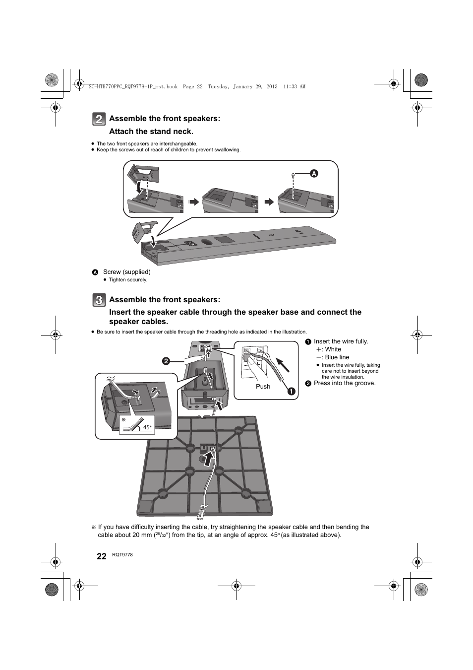 Panasonic SC-HTB770S User Manual | Page 22 / 44