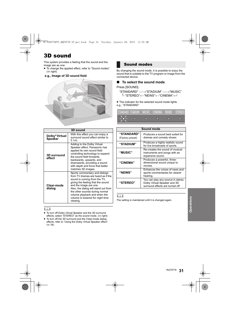 3d sound | Panasonic SC-HTB770S User Manual | Page 31 / 44