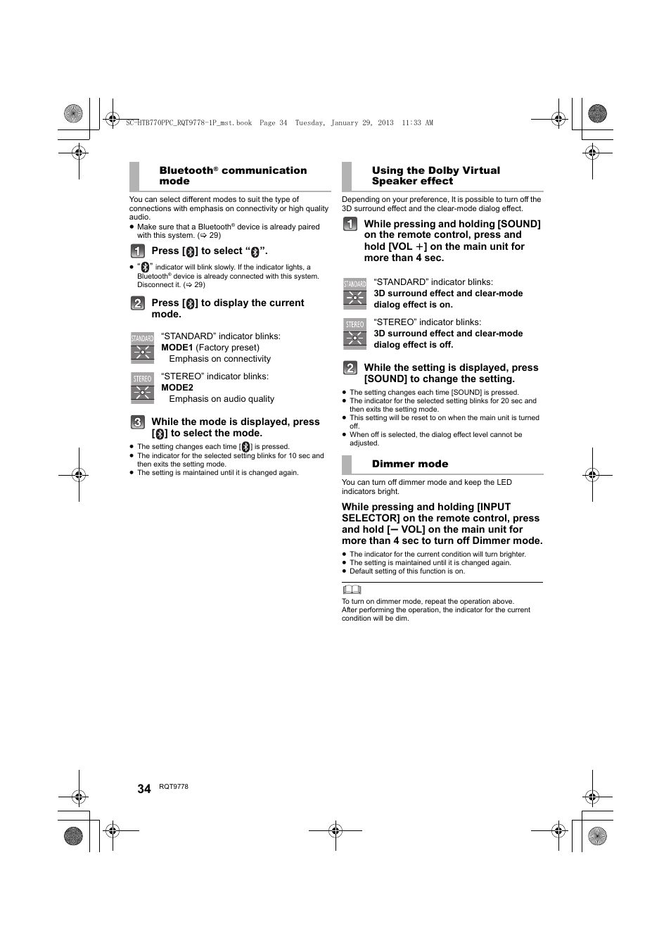 Panasonic SC-HTB770S User Manual | Page 34 / 44