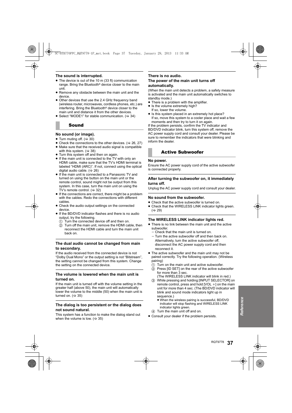 Panasonic SC-HTB770S User Manual | Page 37 / 44