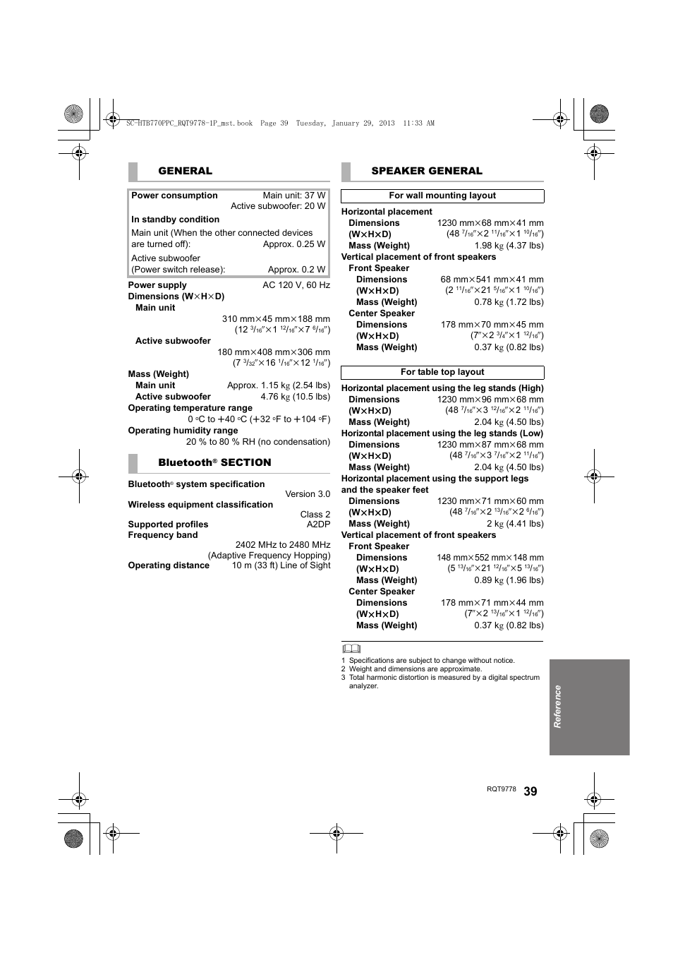 Panasonic SC-HTB770S User Manual | Page 39 / 44