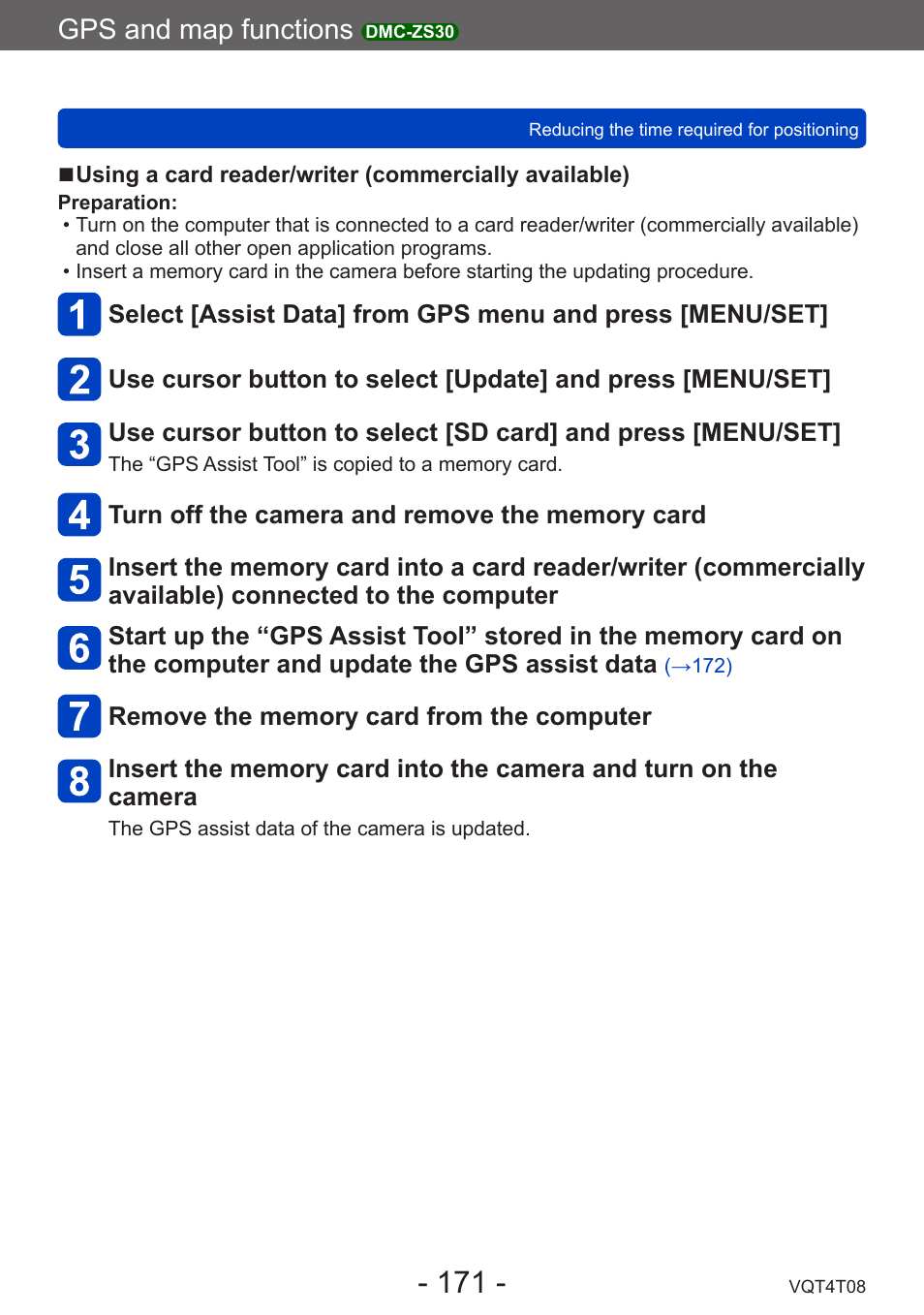 Gps and map functions | Panasonic DMC-ZS30K User Manual | Page 171 / 314