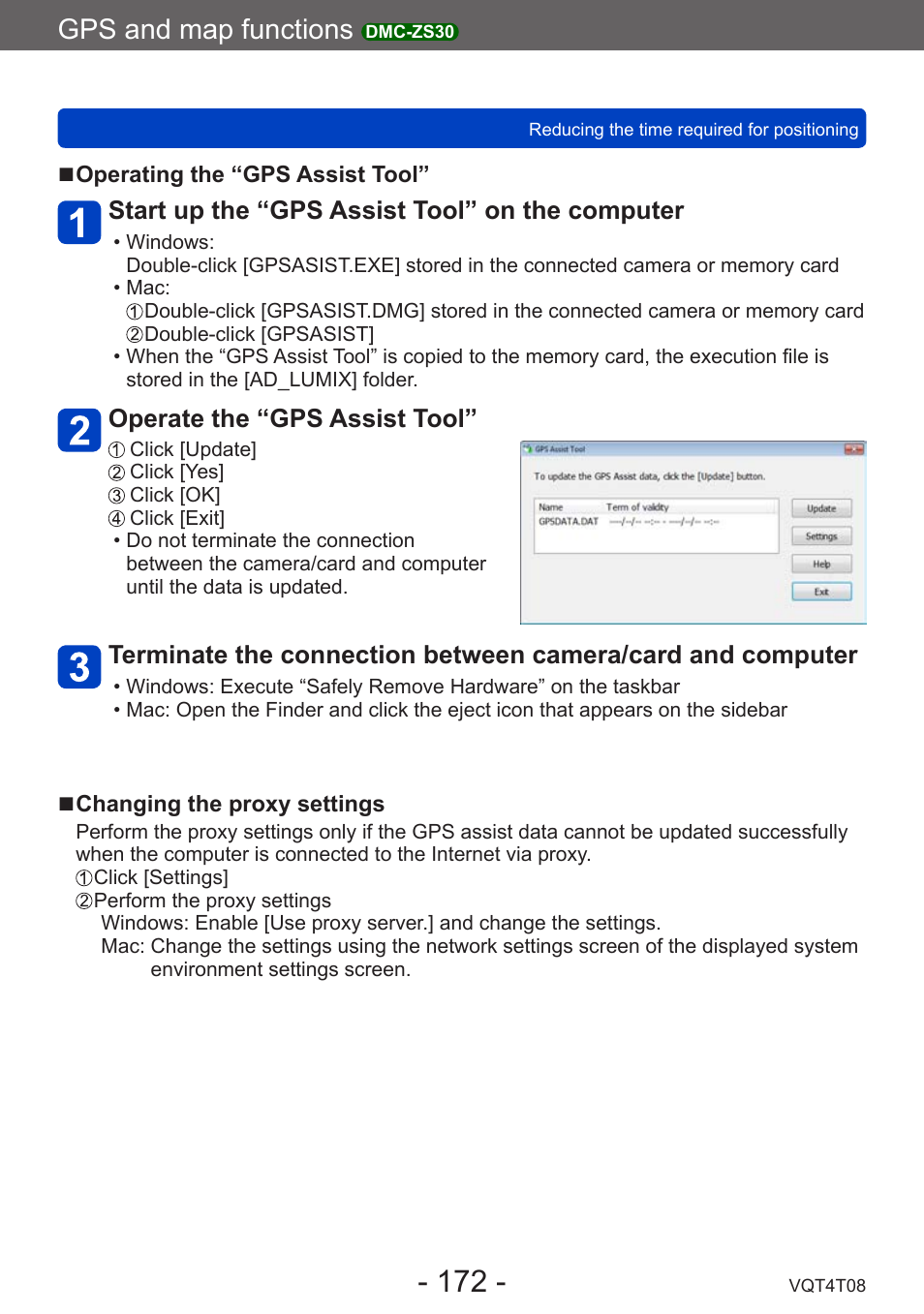Gps and map functions | Panasonic DMC-ZS30K User Manual | Page 172 / 314