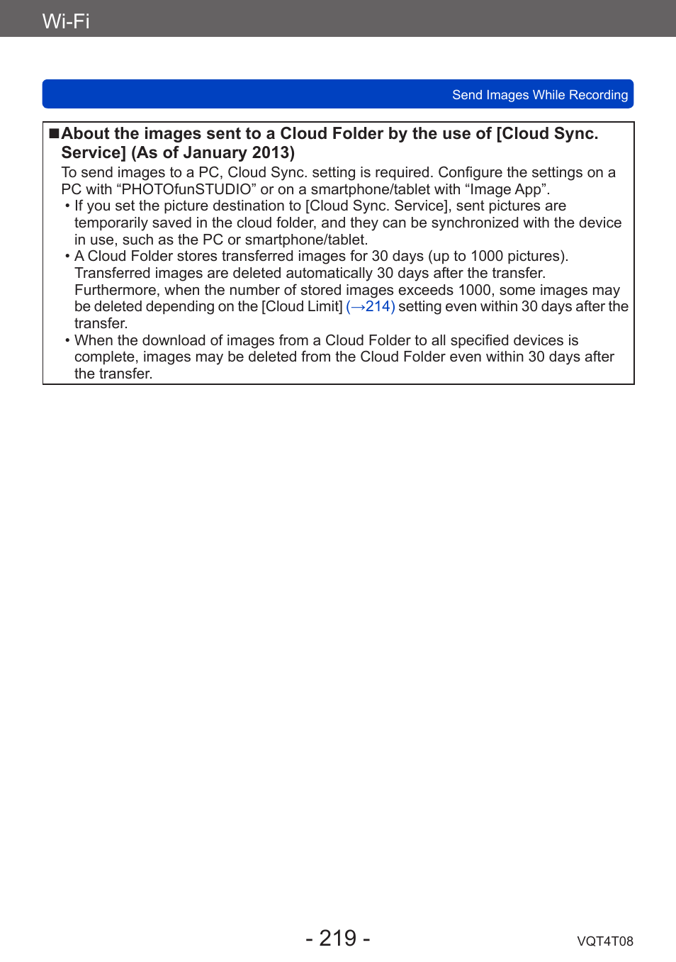 Wi-fi | Panasonic DMC-ZS30K User Manual | Page 219 / 314