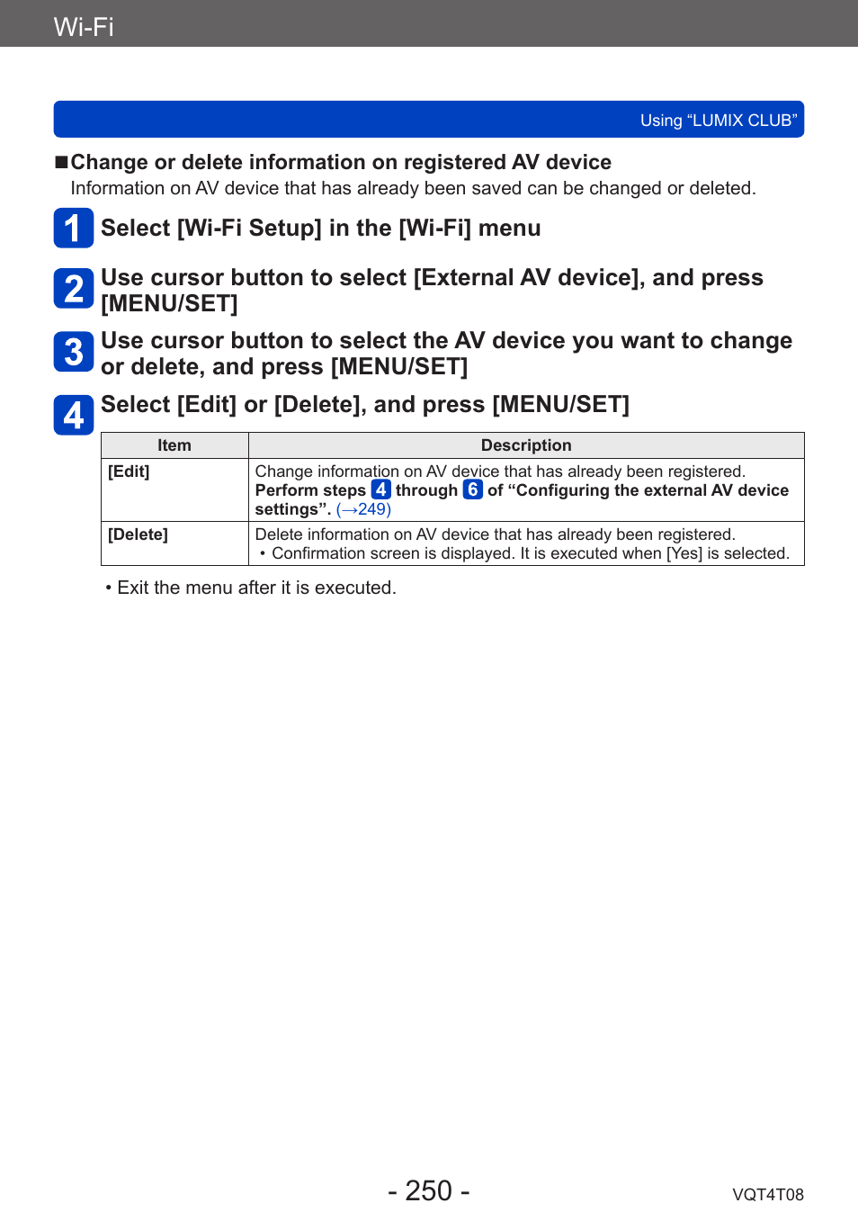 Wi-fi | Panasonic DMC-ZS30K User Manual | Page 250 / 314