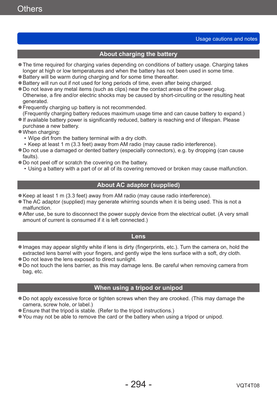 Others | Panasonic DMC-ZS30K User Manual | Page 294 / 314