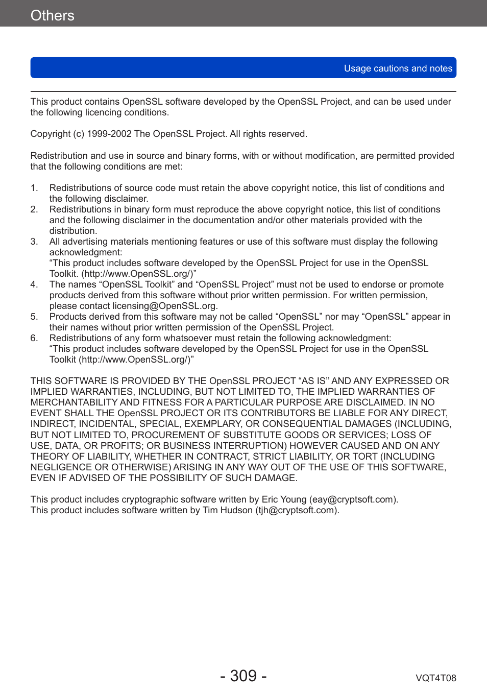 Others | Panasonic DMC-ZS30K User Manual | Page 309 / 314