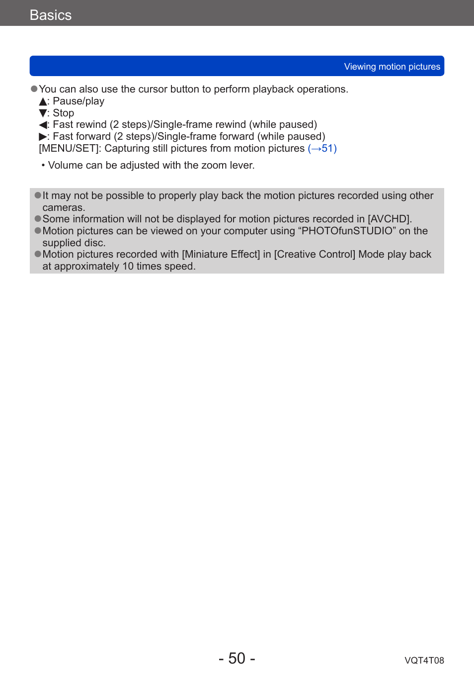 Basics | Panasonic DMC-ZS30K User Manual | Page 50 / 314