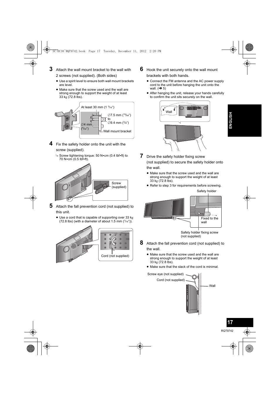 Panasonic SC-HC38 User Manual | Page 17 / 20