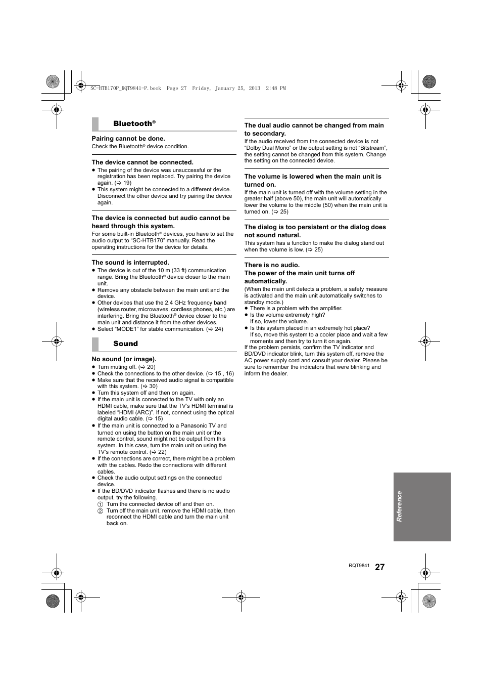 Panasonic SC-HTB170 User Manual | Page 27 / 32