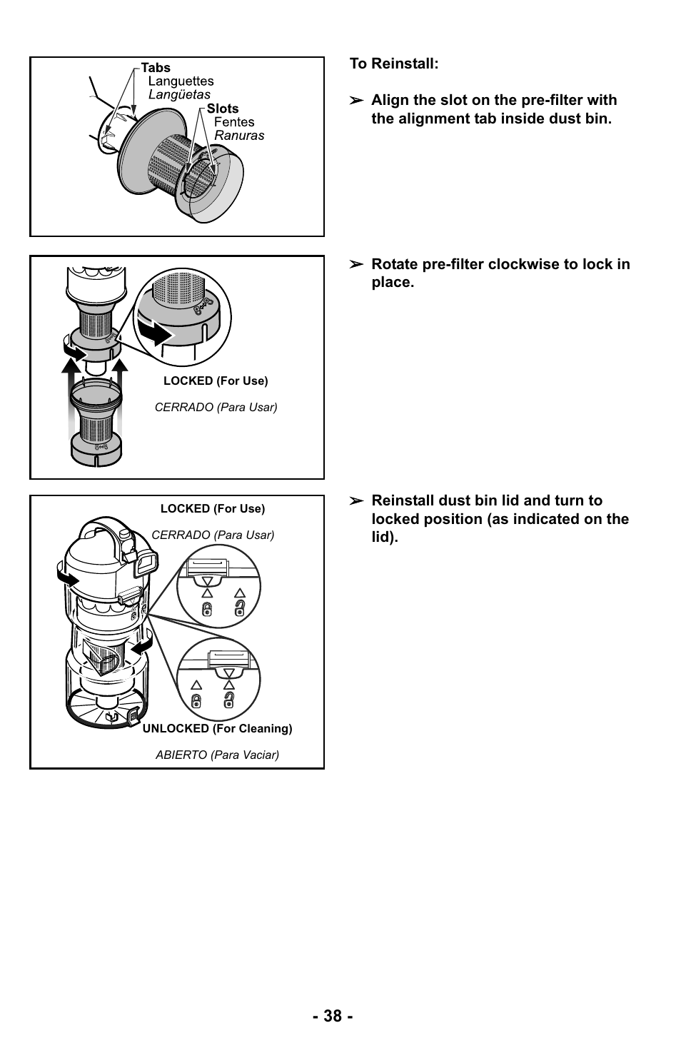 Panasonic MC-UL425 User Manual | Page 38 / 64