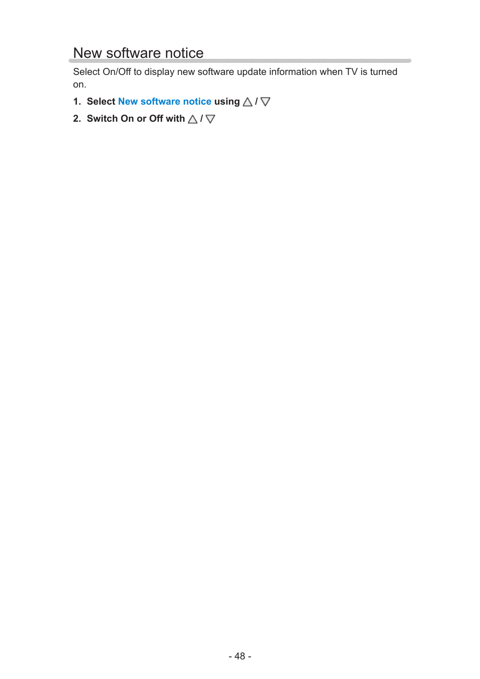 New software notice | Panasonic TC-60AS640U User Manual | Page 48 / 171