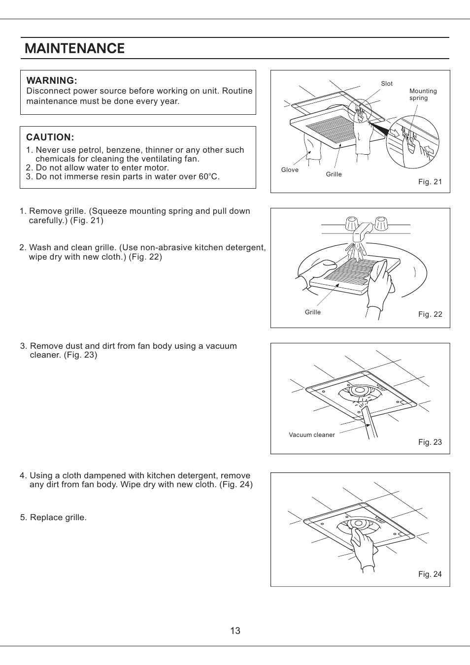 Panasonic FV-08VF2 User Manual | Page 13 / 14