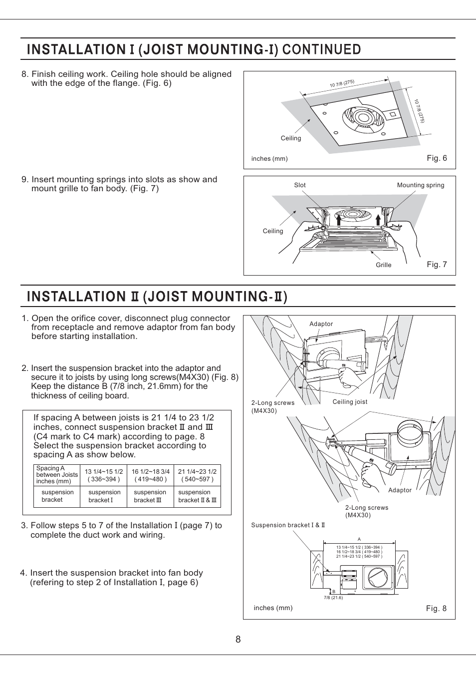 Panasonic FV-08VF2 User Manual | Page 8 / 14